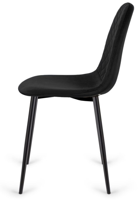 Krzesło tapicerowane CARO VELVET BLACK II GATUNEK Lugano Krzesło tapicerowane CARO VELVET BLACK II GATUNEK Lugano