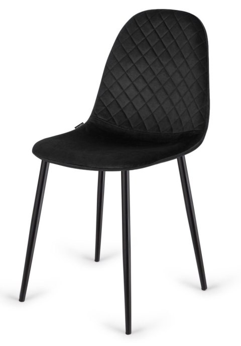 Krzesło tapicerowane CARO VELVET BLACK Lugano Krzesło tapicerowane CARO VELVET BLACK Lugano