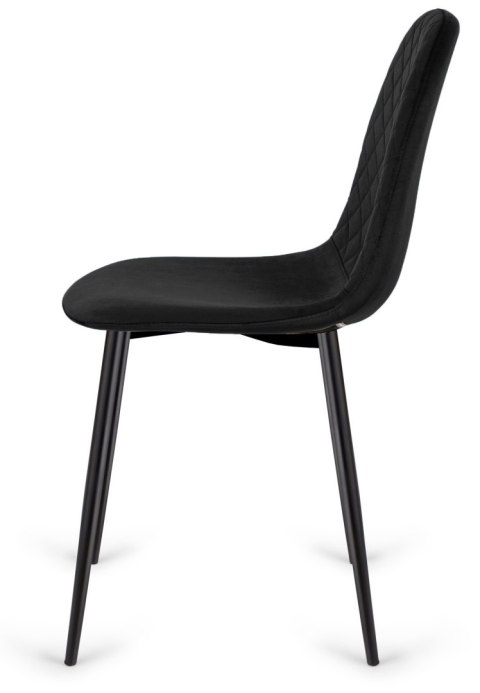 Krzesło tapicerowane CARO VELVET BLACK Lugano Krzesło tapicerowane CARO VELVET BLACK Lugano