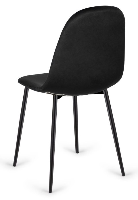 Krzesło tapicerowane CARO VELVET BLACK Lugano Krzesło tapicerowane CARO VELVET BLACK Lugano