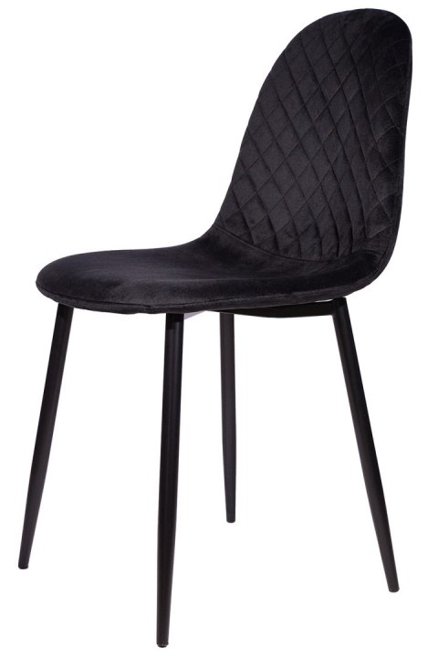 Krzesło tapicerowane CARO VELVET BLACK Lugano Krzesło tapicerowane CARO VELVET BLACK Lugano