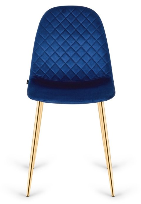 Krzesło tapicerowane CARO VELVET BLUE GOLD Lugano Krzesło tapicerowane CARO VELVET BLUE GOLD Lugano