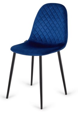 Krzesło tapicerowane CARO VELVET BLUE II GATUNEK Lugano
