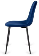 Krzesło tapicerowane CARO VELVET BLUE II GATUNEK Lugano