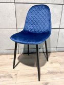 Krzesło tapicerowane CARO VELVET BLUE II GATUNEK Lugano