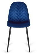 Krzesło tapicerowane CARO VELVET BLUE Lugano