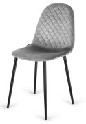 Krzesło tapicerowane CARO VELVET GREY II GATUNEK Lugano