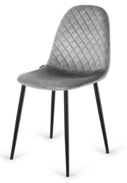 Krzesło tapicerowane CARO VELVET GREY II GATUNEK Lugano