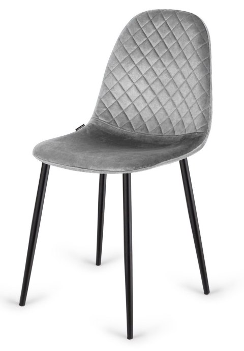 Krzesło tapicerowane CARO VELVET GREY II GATUNEK Lugano Krzesło tapicerowane CARO VELVET GREY II GATUNEK Lugano