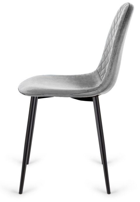 Krzesło tapicerowane CARO VELVET GREY II GATUNEK Lugano Krzesło tapicerowane CARO VELVET GREY II GATUNEK Lugano