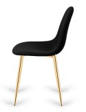 Krzesło tapicerowane GIULIA BLACK FABRIC GOLD Lugano