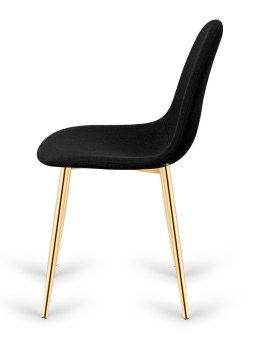 Krzesło tapicerowane GIULIA BLACK FABRIC GOLD Lugano