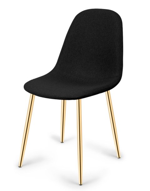 Krzesło tapicerowane GIULIA BLACK FABRIC GOLD Lugano Krzesło tapicerowane GIULIA BLACK FABRIC GOLD Lugano