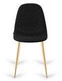 Krzesło tapicerowane GIULIA BLACK FABRIC GOLD Lugano
