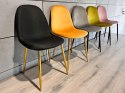 Krzesło tapicerowane GIULIA BLACK FABRIC GOLD Lugano