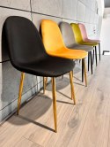 Krzesło tapicerowane GIULIA BLACK FABRIC GOLD Lugano