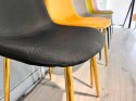 Krzesło tapicerowane GIULIA BLACK FABRIC GOLD Lugano