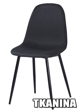 Krzesło tapicerowane GIULIA BLACK FABRIC II GATUNEK Lugano