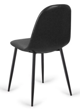 Krzesło tapicerowane GIULIA BLACK PU Lugano