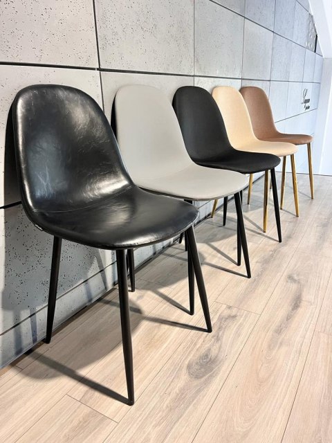 Krzesło tapicerowane GIULIA BLACK PU Lugano Krzesło tapicerowane GIULIA BLACK PU Lugano