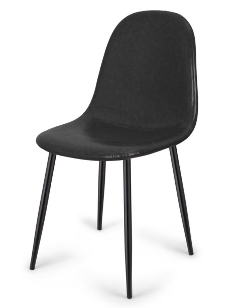 Krzesło tapicerowane GIULIA BLACK PU Lugano Krzesło tapicerowane GIULIA BLACK PU Lugano