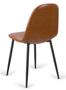 Krzesło tapicerowane GIULIA BROWN PU Lugano