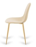 Krzesło tapicerowane GIULIA CREAM FABRIC GOLD Lugano