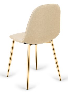 Krzesło tapicerowane GIULIA CREAM FABRIC GOLD Lugano