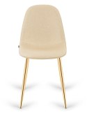 Krzesło tapicerowane GIULIA CREAM FABRIC GOLD Lugano