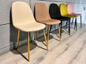 Krzesło tapicerowane GIULIA CREAM FABRIC GOLD Lugano
