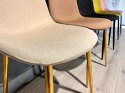 Krzesło tapicerowane GIULIA CREAM FABRIC GOLD Lugano