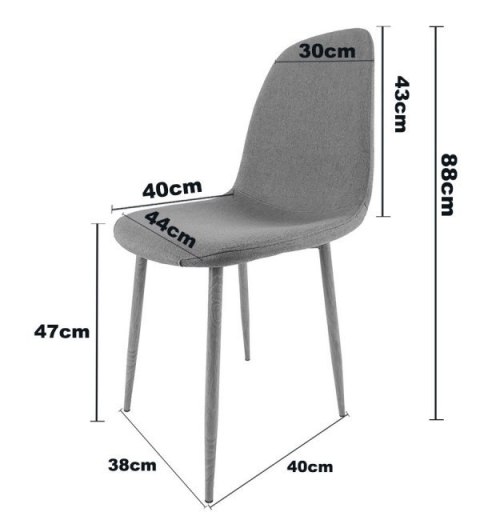 Krzesło tapicerowane GIULIA FABRIC DARK GREY Lugano Krzesło tapicerowane GIULIA FABRIC DARK GREY Lugano