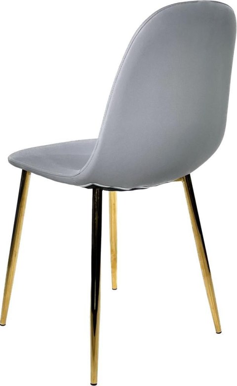 Krzesło tapicerowane GIULIA GREY PU GOLD Lugano Krzesło tapicerowane GIULIA GREY PU GOLD Lugano