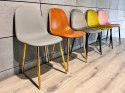Krzesło tapicerowane GIULIA GREY PU GOLD Lugano