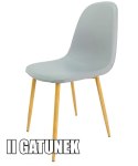 Krzesło tapicerowane GIULIA GREY PU II GATUNEK Lugano
