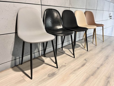 Krzesło tapicerowane GIULIA GREY PU Lugano Krzesło tapicerowane GIULIA GREY PU Lugano