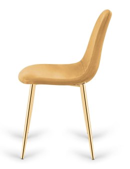Krzesło tapicerowane GIULIA HONEY VELVET GOLD Lugano
