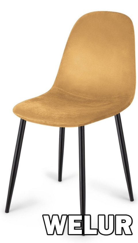 Krzesło tapicerowane GIULIA HONEY VELVET Lugano Krzesło tapicerowane GIULIA HONEY VELVET Lugano