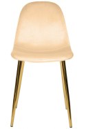 Krzesło tapicerowane GIULIA IVORY VELVET GOLD OUTLET Lugano
