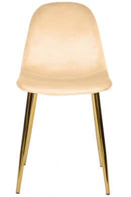 Krzesło tapicerowane GIULIA IVORY VELVET GOLD OUTLET Lugano