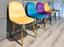 Krzesło tapicerowane GIULIA IVORY VELVET GOLD OUTLET Lugano