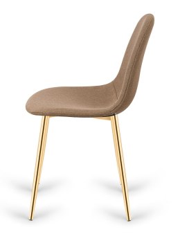 Krzesło tapicerowane GIULIA LATTE FABRIC GOLD Lugano
