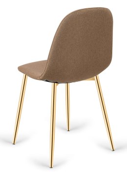Krzesło tapicerowane GIULIA LATTE FABRIC GOLD Lugano