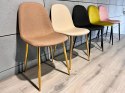 Krzesło tapicerowane GIULIA LATTE FABRIC GOLD Lugano