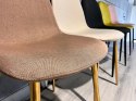 Krzesło tapicerowane GIULIA LATTE FABRIC GOLD Lugano