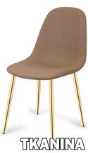 Krzesło tapicerowane GIULIA LATTE FABRIC GOLD Lugano