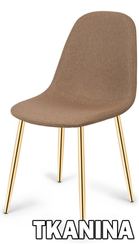 Krzesło tapicerowane GIULIA LATTE FABRIC GOLD Lugano Krzesło tapicerowane GIULIA LATTE FABRIC GOLD Lugano