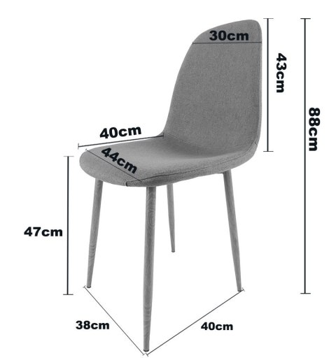 Krzesło tapicerowane GIULIA LATTE FABRIC Lugano Krzesło tapicerowane GIULIA LATTE FABRIC Lugano