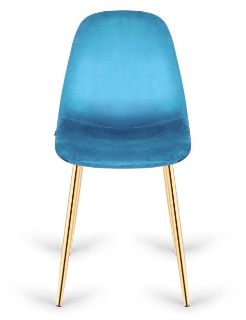 Krzesło tapicerowane GIULIA SEA BLUE VELVET GOLD Lugano Krzesło tapicerowane GIULIA SEA BLUE VELVET GOLD Lugano
