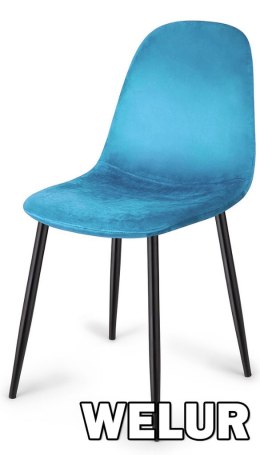 Krzesło tapicerowane GIULIA SEA BLUE VELVET II GATUNEK Lugano